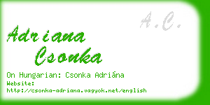 adriana csonka business card